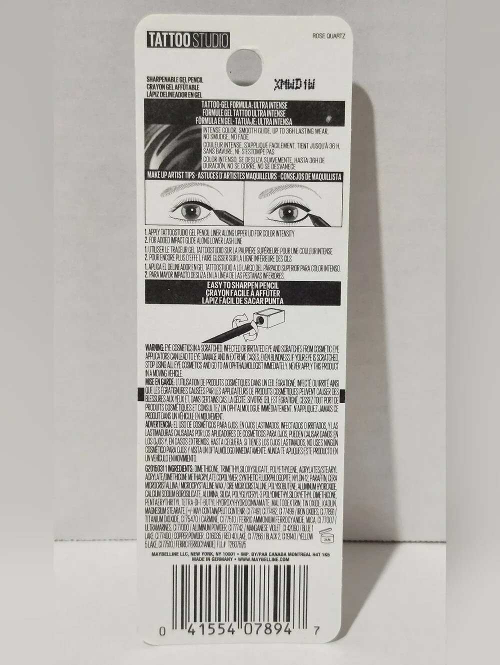 Maybelline Tattoo Studio Gel Liner - 980 Rose Quartz